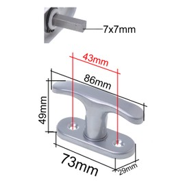 Aqbau® Window Handle Metal (Black) Window Olive Painted Balcony Door Handle Metal Window Handle Small Universal Window Handles Window Fitting