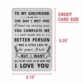 Girlfriend Christmas Cards, I Love My Girlfriend, Romantic Anniversary Cards for Girlfriend, Valentines Day, Birthday
