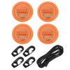 PATIKIL D-Ring Patch, 4 Pcs Stainless Steel D-Ring PVC Patch