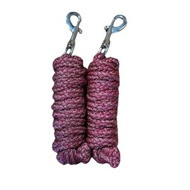 Horse Lead Rope for headcollars Amazing colour Combination 2 meter PACK OF 2 (Burgundy)