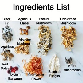 Yunnan Colorful Mushroom Soup Package, Dried Mushrooms Soup Mix 3.5oz/100g (for 4-6 People), 云南菌菇汤包Shipping from California, U.S.