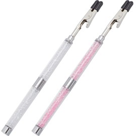 SUNNYCLUE 2Pcs 2 Colors Jewelry Helper Tool Bracelet Helper to Put on Yourself Pink Clear Iron Alligator Plastic Hand Fastening Hook Clip Helpers for Bracelet Necklace Jewelry Hooking Tools Assistant