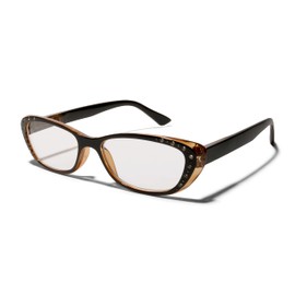 ShadyVEU Vintage Retro Fashon Rhinestone Magnifiers Reading UV400 Colored Womens Glasses 1.25 to 3.00 (2.25x, Teal/Brown/Pink)