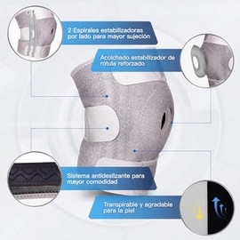 COZYFIT Rodillera Ortopédica con Estabilizadores, Rodilleras Gym, Knee Wraps para Rodilla Gym, Rodilleras de Compresion Deportiva Ideal para Recuperac