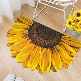 LIULA Indoor Doormat Sunflower Front Door Mat 23''x35'' Non Slip Rubber Backing Floral Rugs Welcome Decorative Door Mat for Inside Outside Entry