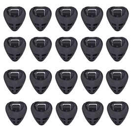 Taicols Pack of 20 Guitar Pick Holder, Guitar Plectrum Case, Stick-On Pick Holder, Guitar Bass Picks Case, Plectrum Holder, Portable Finger Pick Container for Guitar/Electric Guitar/Bass/Ukulele
