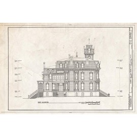 Historic Pictoric : Blueprint HABS Cal,34-SAC,19- (Sheet 9 of 9) - Albert Gallatin House, 1527 H Street, Sacramento, Sacramento County, CA 24in x 16in