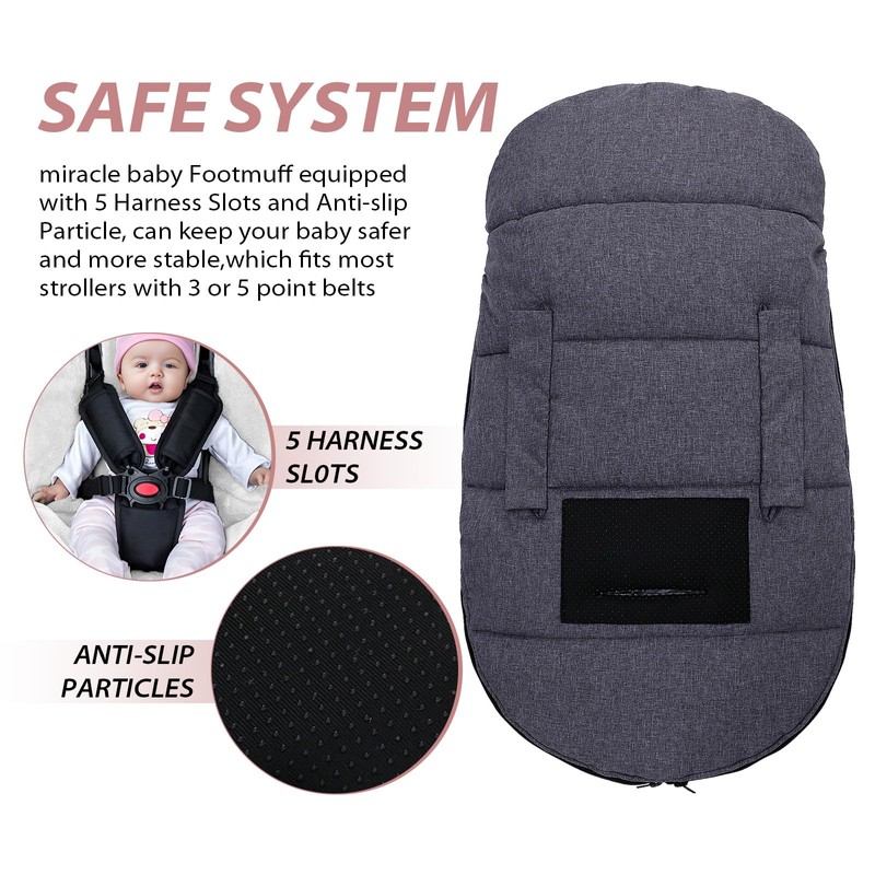 pram footmuff footmuff for Pushchair Stroller Universal (Black2)