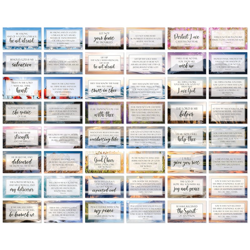 JBH Creations Be Not Afraid Bible Verse Cards with Full
