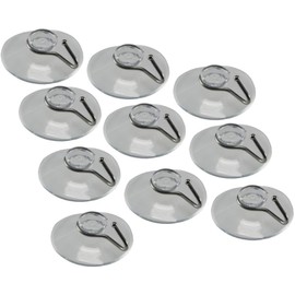 ChiliTec Suction Cup with Metal Hooks Pack of 10 Transparent Diameter 42 mm I For Towel Window Decoration