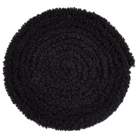 MAYJOYDIY 5.47 Yards Black Faux Wool Ribbon Trim 0.75 inch Soft Fluffy Fur Strips Ribbon for DIY Christmas Costume Gnome Beard Decor Family Party Supplies Festival Craft