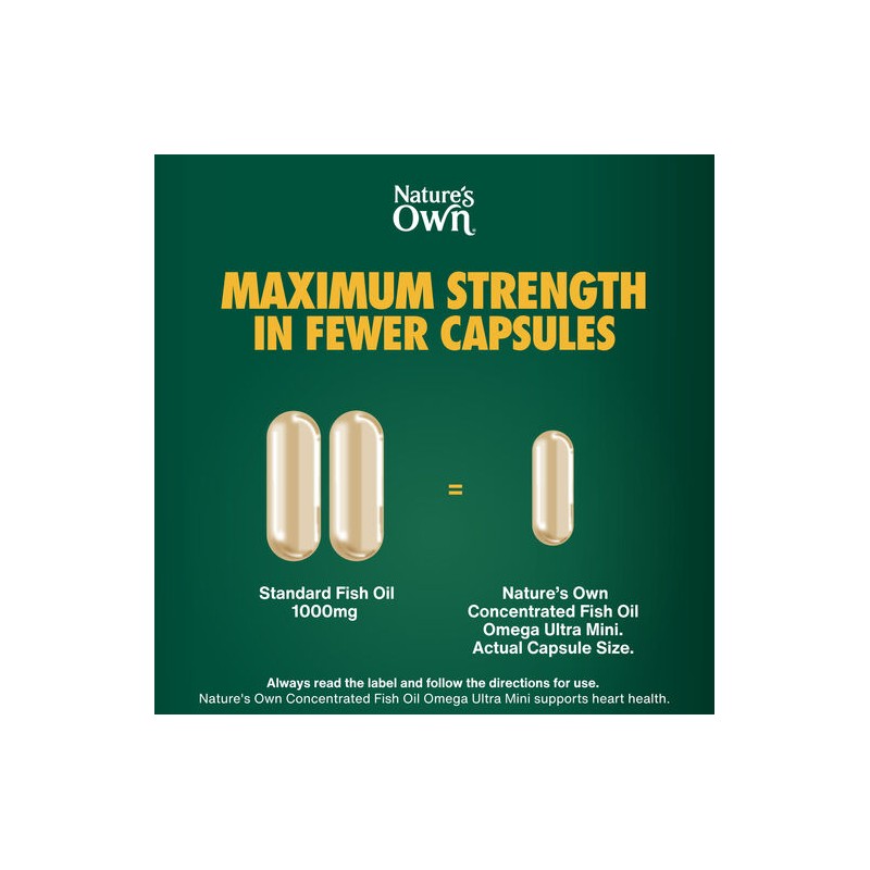 Nature's Own Concentrated Fish Oil Omega Ultra Mini 60 Capsules