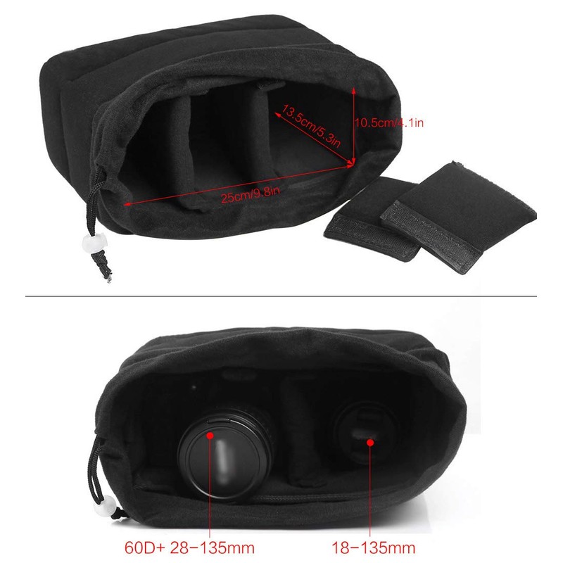 Koolertron Padded DSLR Camera Insert Shockproof Camera Bag Insert Camera