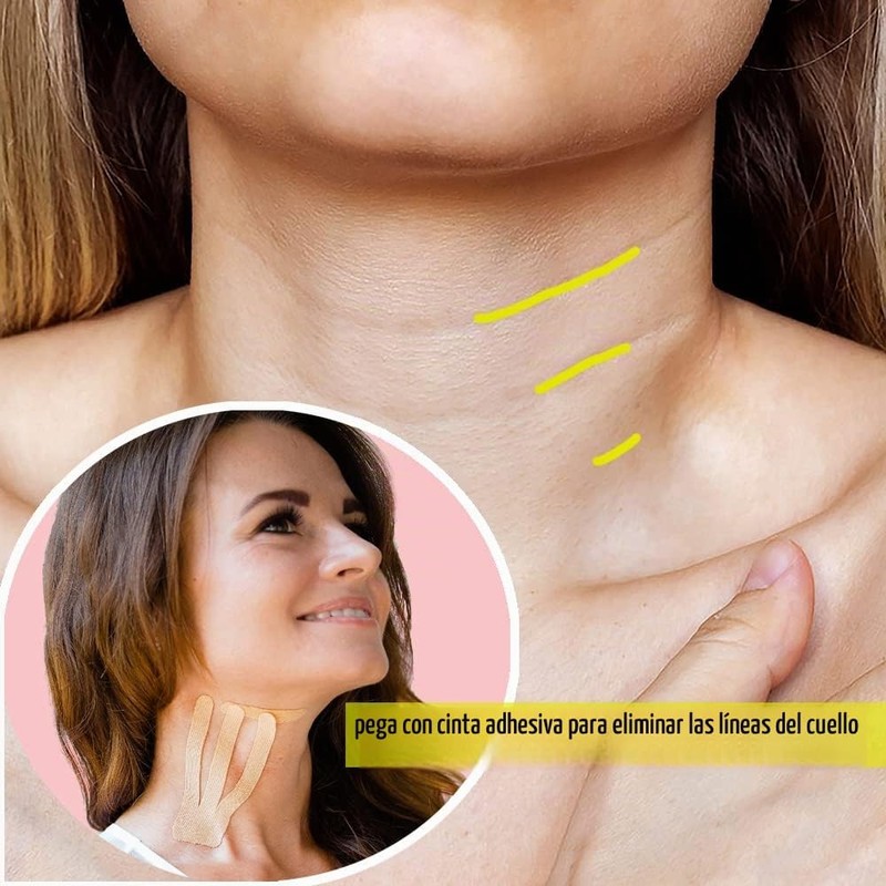 Kinesio - Cinta para levantamiento de cara y cuello, liberación