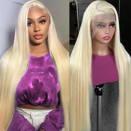 ENFLOKT 613 Lace Front Wig Human Hair 200 Density Blonde Wig Human Hair Straight 13x6 Lace Front Wigs Human Hair Pre Plucked Blonde HD Lace Frontal Wig 28 Inch