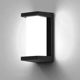 Sytmhoe Outdoor Wall Sconce Lights, 24W 5000K Daylight White Aluminum Exterior Light Fixture Wall Mount Ip65 Waterproof, Led Porch Light for Garage Walkway Hallway Backyard Garden.