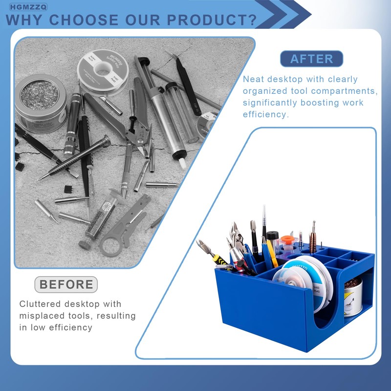 Non-Slip Solder Holder & Dispenser Reel Stand with Anti-Skid Feet