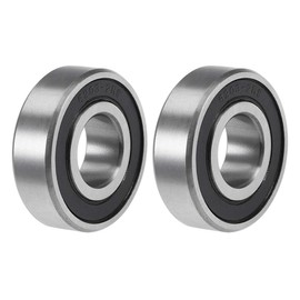 TOP-VIGOR 2Pcs 6203-2RS Deep Groove Ball Bearings, Z2 17mm x 40mm x 12mm Double Sealed Industrial Bearings, Chrome Steel Skateboard Bearings for Electrical Instrument Equipment