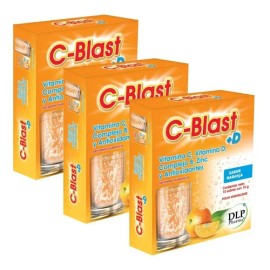 Blast Vitamina Complejo Zinc Antioxidantes 3cajas Sabor Naranja