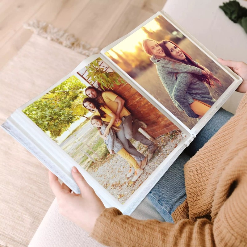 worldus WEDDING PHOTO ALBUM 8X10 SLIP IN POCKETS, HOLDS 52