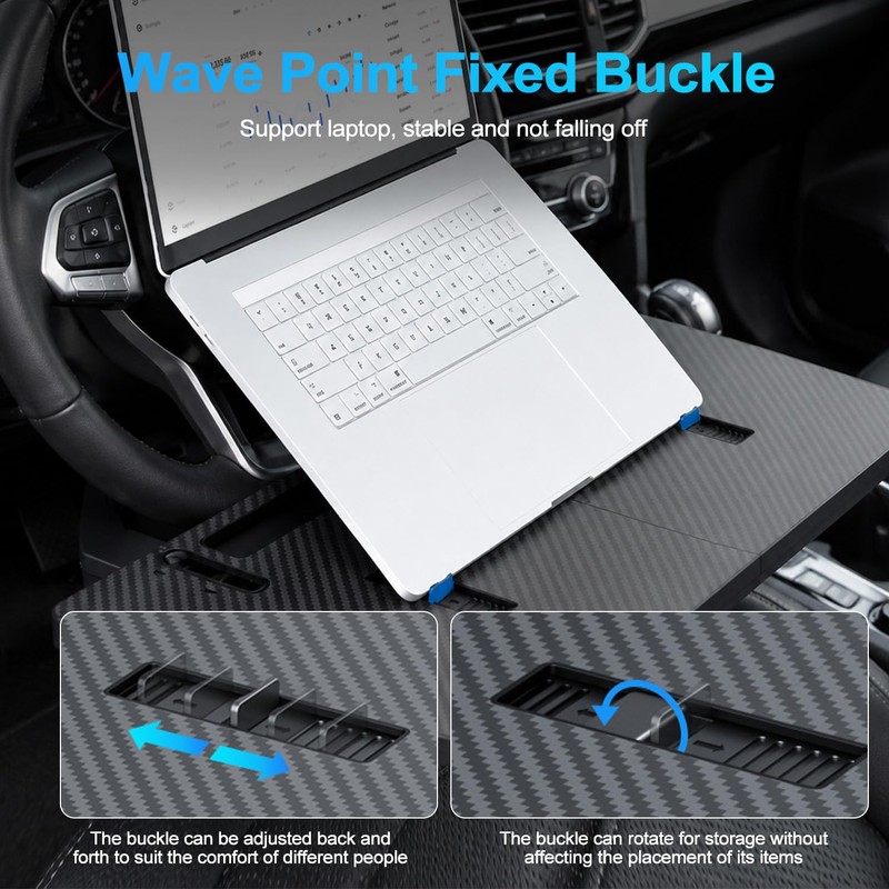 MDee 2-in-1 Car Steering Wheel Tray Desk & Seat Gap