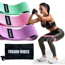 Premium Resistance Bands, Legs and Butt, Non-Slip Booty Bands, Glute Bands, Fabric Resistance Bands, Workout Fitness Bands for Hips & Women/Men/Beginners/Yoga, Athletes Strength Training, Fitness