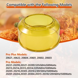 Upgraded Power Dome Replacement for NuWave Oven Pro Plus and for Elite Oven, Impact and Heat Resistant Transparent Amber Plastic Hood Cover, Easy to Clean Oven Dome