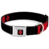 Buckle-Down Seatbelt Buckle Dog Collar - HARLEY QUINN/Diamonds Black/Red/White -