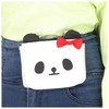 Twin Canvas Panda Clip Pocket B 15x12cm