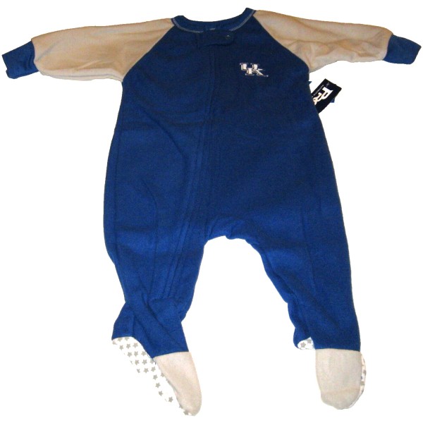 Pro Edge KENTUCKY WILDCATS Fleece Sleeper Zip Up Footed PAJAMAS