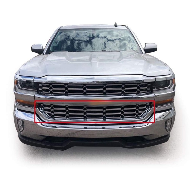 G-PLUS Grille Insert Chrome Snap On Front Lower Compatible With