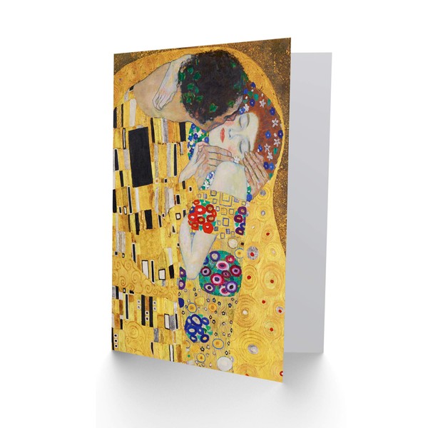 Gustav Klimt The Kiss Fine Art Greeting Card Plus Envelope Blank Inside