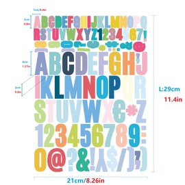 YMSDZHL 10 Sheets 102 Alphabet Stickers Letter Sticker Vinyl Self-Adhesive Number Vinyl Stickers, Mailbox Numbers Labels DIY Crafts Art Making, Decals for Sign,Notebook,Classroom Decor