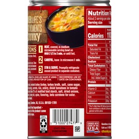 Campbell's Chunky Soup, Smoked Turkey with White & Wild Rice Soup, 18.6 Ounce Can (Pack of 12)