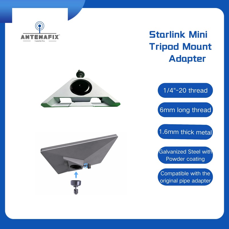 Starlink Mini Tripod Mount Adapter 1/4"-20 Threaded, Works with Original