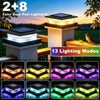 4x4 Solar Post Cap Lights,13 Lighting Modes 8 LED Post