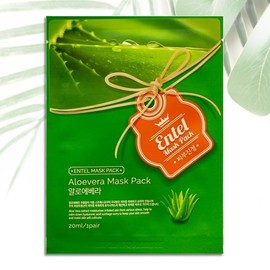 Entel Aloe Vera Mask Pack x 10 Packs Moisture Pack Sheet Pack Skin 5ea