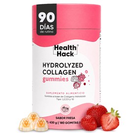 Colágeno Hidrolizado Tipo I, II, III, V Y X para Adulto 180 Gomitas h2Hack
