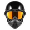 Motorcycle Half Helmets with Face Shield, German Style Motorcycle Helmet