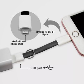 Lucky Line U15130 Micro Charging Cable Blue 1 Per Pack