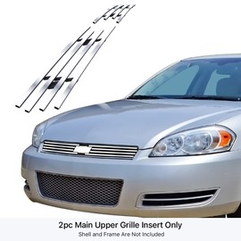 APS Compatible with Chevy Impala 2006-2013 & Monte Carlo 06-07 & Impala Limited 14-16 Main Upper Stainless Steel SS Billet Front Grill Grille Insert C65743A