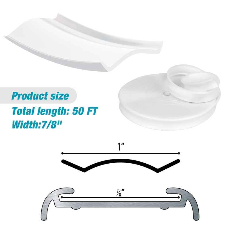White Vinyl 7/8" Insert Molding Trim Screw Cover | Rv