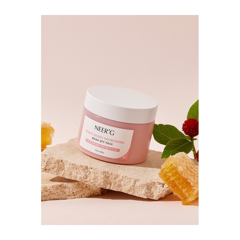 Honeyberry Nourishing Wash-Off Pack 110g (Sponge + Wash-Off Pack 3