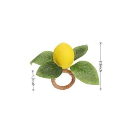Lemon Napkin Rings Set of 8,Faux Lemon Napkin Rings Summer Farmhouse Napkin Rings Napkin Holder for Dinner Wedding Birthday Thanksgiving Christmas Easter Holiday Table Decorations