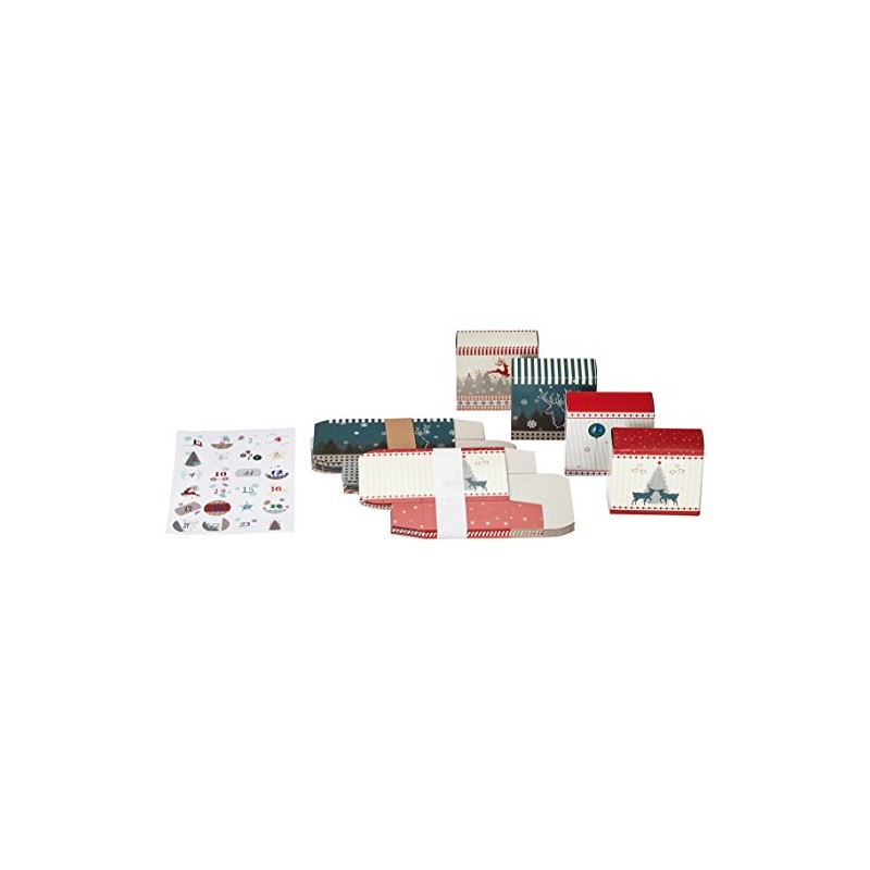 ROTH 24 Adventsboxen Nordic zum Befüllen
