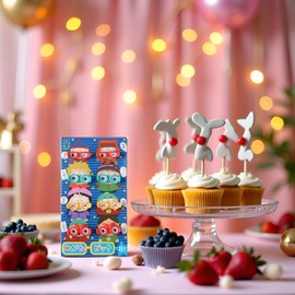 8Pcs Animal Food Picks Toothpicks, Fun Bento Picks, Cute Cartoon Animal Fruit Food Toothpicks for Dessert Party Decor, Mini Food Fruit Picks Forks Lunch Bento Box Picks Cocktail Picks Bar Tools