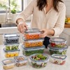 48-Piece Airtight Food Storage Container Set, 24 BPA-Free Stackable Plastic