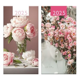 2025 Pocket Diary Slim Hardcover Stylish Floral Designs Week to View Planner Gift