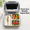 3-Compartment Stainless Steel Bento Lunch Box – Leak-Resistant Reusable Meal