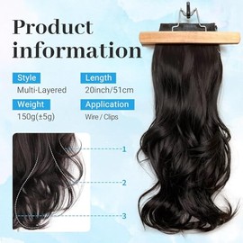 Extensiones de Cabello Natural Ondulado, Extensión de Liga